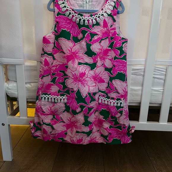 Lilly Pulitzer Pink and Green Floral Shift Dress - Picture 2 of 5